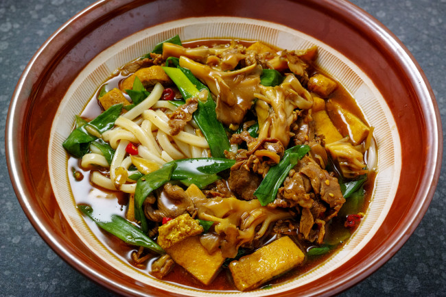 Обои картинки фото еда, вторые блюда, грибы, макароны