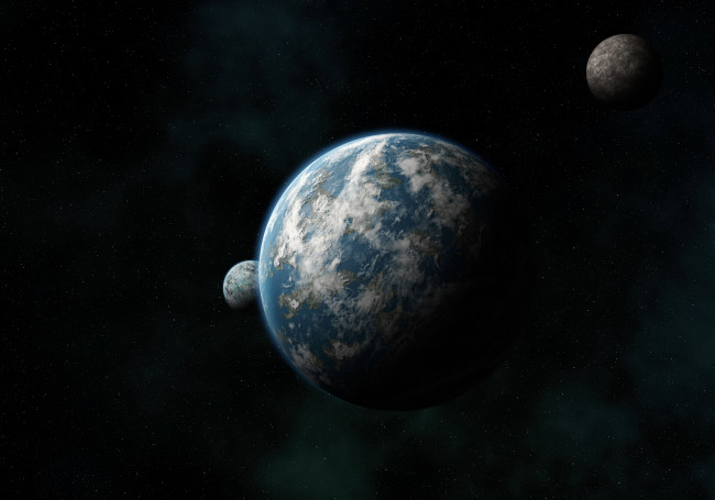 Обои картинки фото космос, арт, галактика, вселенная, звезды, планеты