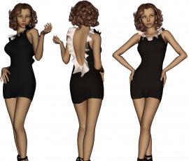 Картинка 3д+графика люди+ people фон взгляд девушки