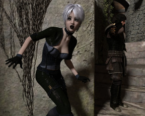 Картинка 3д+графика фантазия+ fantasy взгляд девушка фон