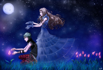 обоя аниме, nana, serizawa, reira, okazaki, shinichi, tulip