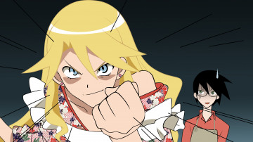 Картинка аниме sayonara+zetsubo+sensei девушка взгляд фон