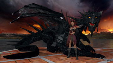 Картинка 3д+графика существа+ creatures кастаника взгляд фон дракон