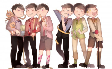 Картинка аниме osomatsu-san мальчики