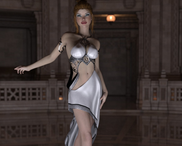 Обои картинки фото 3д графика, люди , people, взгляд, фон, девушка