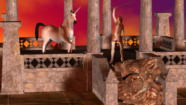 Обои картинки фото 3д графика, фантазия , fantasy, девушка, взгляд, фон, пегас