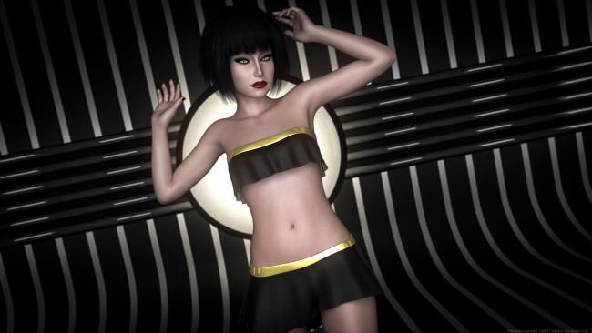 Обои картинки фото 3д графика, люди , people, девушка, фон, взгляд