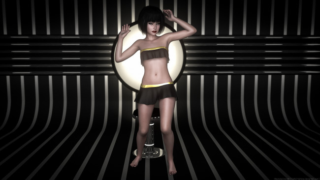 Обои картинки фото 3д графика, люди , people, фон, взгляд, девушка