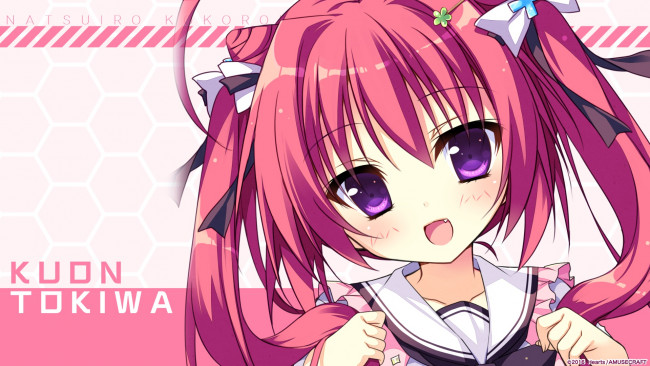 Обои картинки фото аниме, natsuiro kiseki, фон, взгляд, девушка