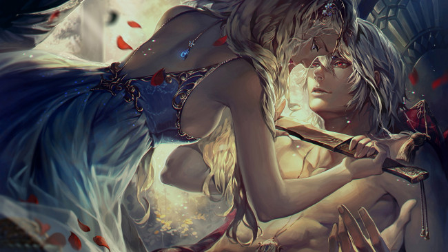 Обои картинки фото фэнтези, люди, парень, девушка