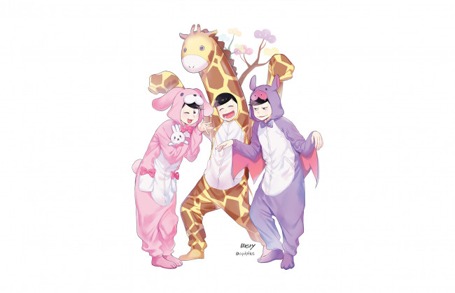 Обои картинки фото аниме, osomatsu-san, парни