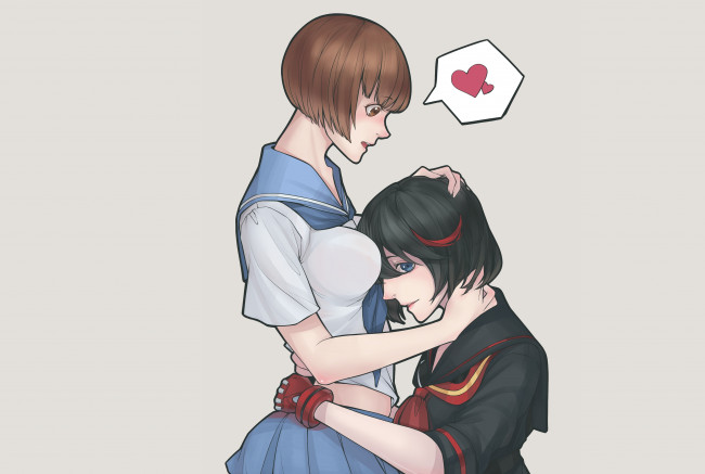 Обои картинки фото аниме, kill la kill, девушки