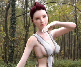 Картинка 3д+графика люди+ people взгляд девушка фон