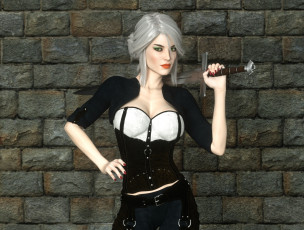 Картинка 3д+графика фантазия+ fantasy взгляд девушка фон