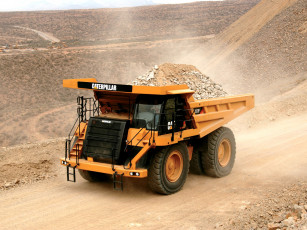 Картинка caterpillar+777f+2006 техника строительная+техника грузовик авто