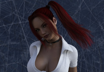 Картинка 3д+графика люди+ people девушка взгляд фон