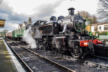 Картинка техника паровозы паровоз рельсы