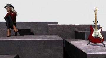 Картинка 3д+графика люди+ people девушка фон взгляд