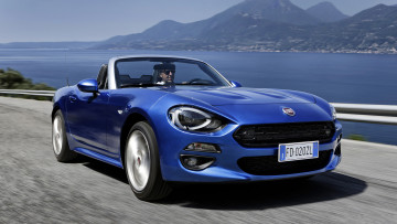 Картинка fiat+124+spider+blue+2017 автомобили fiat blue spider 124 2017 синий
