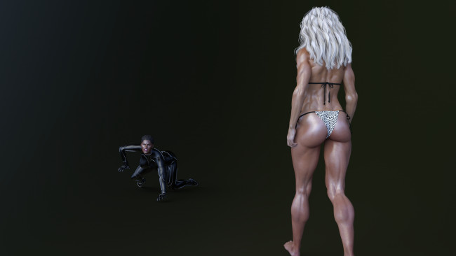 Обои картинки фото 3д графика, фантазия , fantasy, девушки, фон, взгляд