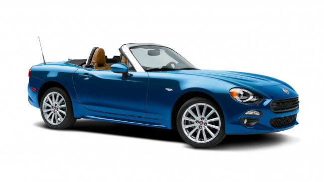 Обои картинки фото fiat 124 spider blue 2017, автомобили, fiat, 124, spider, blue, 2017, синий