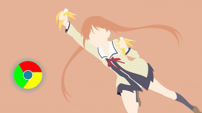 Обои картинки фото компьютеры, google,  google chrome, взгляд, фон, логотип, девушка