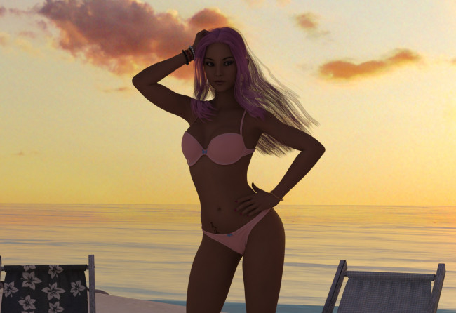 Обои картинки фото 3д графика, люди , people, взгляд, фон, девушка