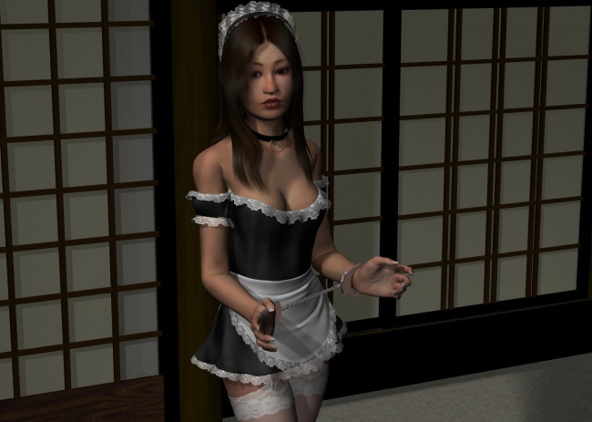 Обои картинки фото 3д графика, люди , people, фон, взгляд, девушка