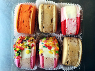 Картинка еда макаруны лакомство печенье