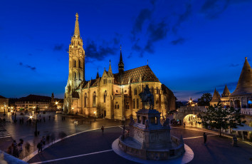 Картинка budapest+by+night города будапешт+ венгрия простор