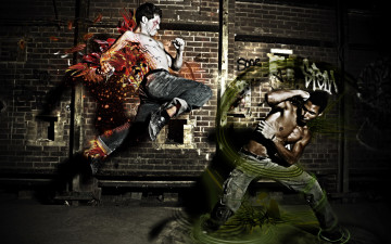 Картинка разное компьютерный+дизайн стена драка парни