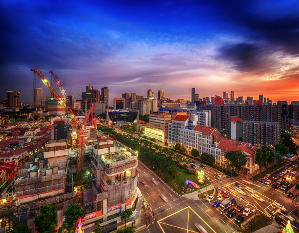 Обои картинки фото города, - огни ночного города, простор