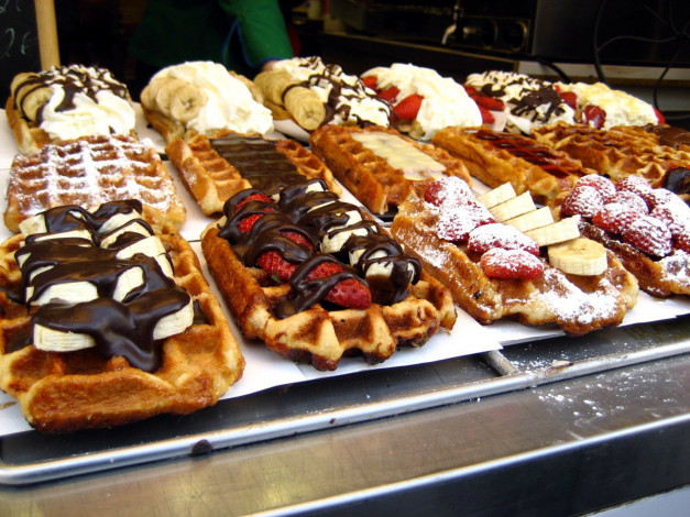 Обои картинки фото еда, блины,  оладьи, вафли