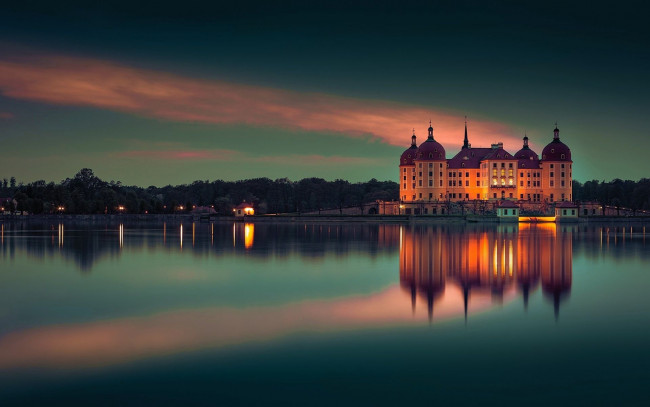 Обои картинки фото города, замок морицбург , германия, moritzburg, castle