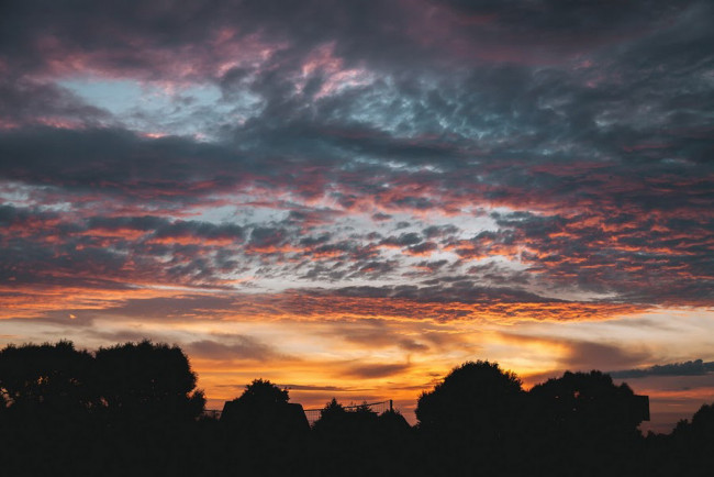 Обои картинки фото природа, облака, закат, вечер