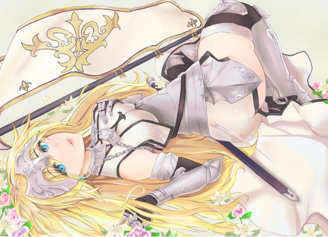 Обои картинки фото аниме, fate, stay night,  grand order,  apocrypha, жанна