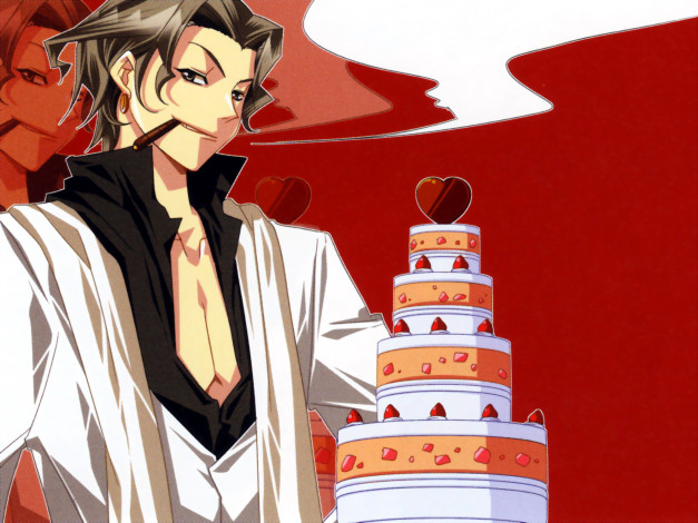 Обои картинки фото видео игры, absolute obedience, торт, сигарета, вернер, герцог