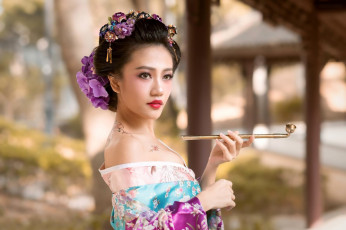 Картинка девушки -+азиатки гейша