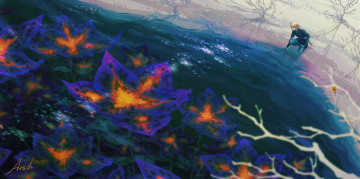 Картинка видео+игры the+legend+of+zelda линк цветы