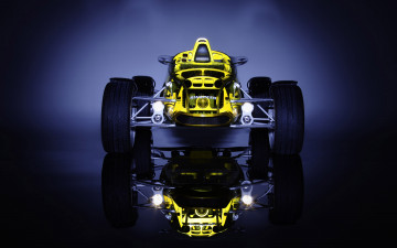 Картинка автомобили rinspeed желтый концепт