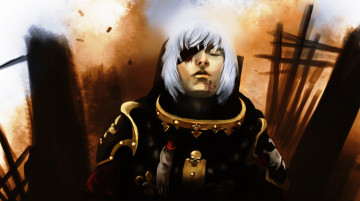 обоя видео игры, warhammer 40k, человек, фон, повязка