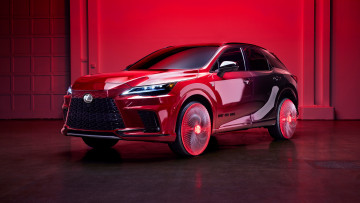 Картинка lexus+rx+500h+f+sport+ruby+red+rims+2022 автомобили lexus rx 500h f sport ruby red rims 2022 лексус модельер харрис рид колесные диски особая отделка кузова