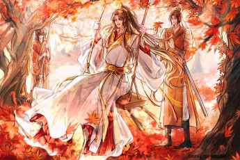 обоя аниме, tian guan ci fu, хуа, чэн, се, лянь