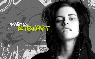 Картинка девушки kristen+stewart актриса черно-белая брюнетка лицо