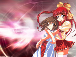 обоя аниме, samurai, girl