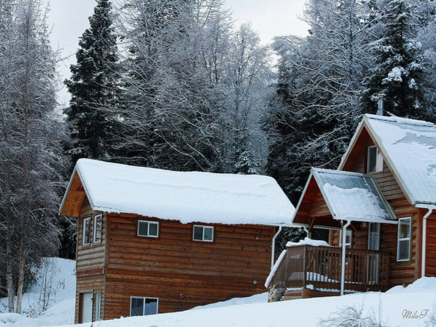 Обои картинки фото зима, разное, сооружения, постройки