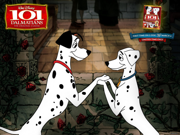Обои картинки фото мультфильмы, 101, dalmatians