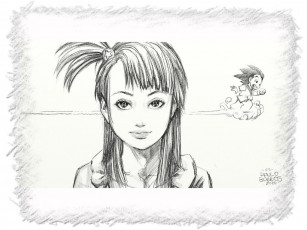 Картинка bulma goku by paulobarrios рисованные дети