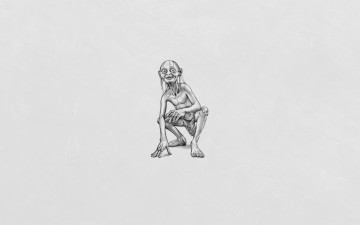 Картинка властелин колец рисованные минимализм голлум gollum the lord of rings