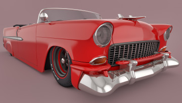 обоя автомобили, 3д, 1955, chevrolet, bel, air, convertible